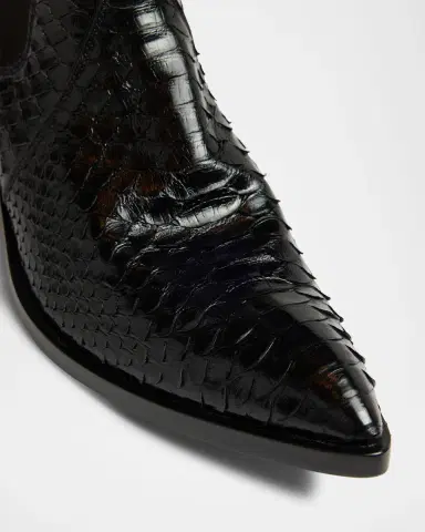 Tom Ford Shiny Python Stamped Leather Chelsea Boots | Thumbnail 5 Tom Ford Shiny Python Stamped Leather Chelsea Boots | Thumbnail 5