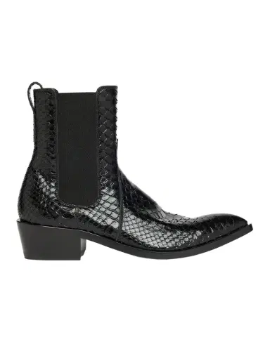 Tom Ford Shiny Python Stamped Leather Chelsea Boots | Thumbnail 1 Tom Ford Shiny Python Stamped Leather Chelsea Boots | Thumbnail 1