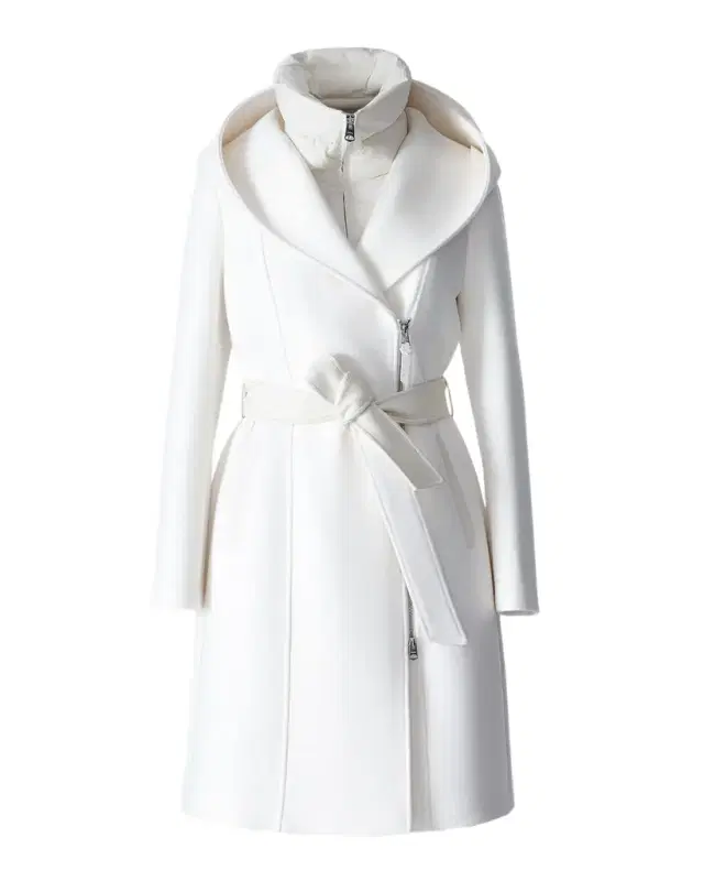 Mackage Shia 2-in-1 Double-Face Wool Coat with Removable Bib
