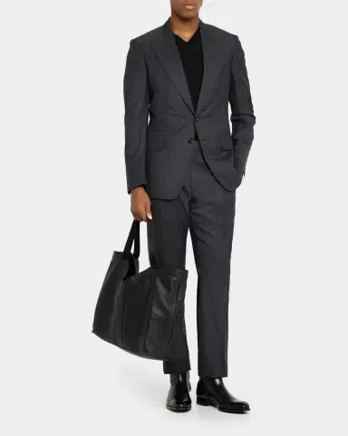 Saint Laurent Men's Giant Y Grainy Leather Tote Bag | Thumbnail 5 Saint Laurent Men's Giant Y Grainy Leather Tote Bag | Thumbnail 5