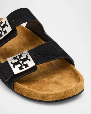 Tory Burch Mellow Suede Dual-Buckle Slide Sandals | Thumbnail 5 Tory Burch Mellow Suede Dual-Buckle Slide Sandals | Thumbnail 5