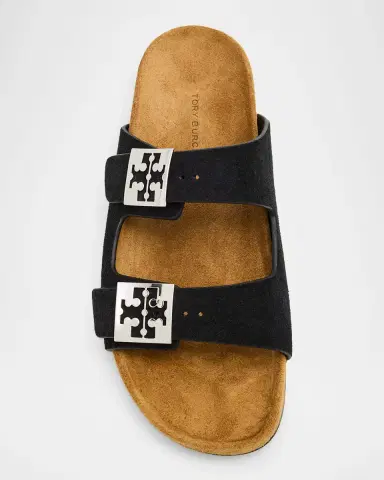 Tory Burch Mellow Suede Dual-Buckle Slide Sandals | Thumbnail 6 Tory Burch Mellow Suede Dual-Buckle Slide Sandals | Thumbnail 6
