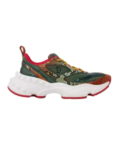 Christian Louboutin Men's So Flo Mesh & Snakeskin Runner Sneakers | Thumbnail 1