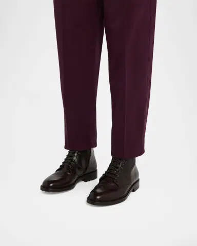 Brunello Cucinelli Men 's Burnished Leather Ankle Boots | Thumbnail 2