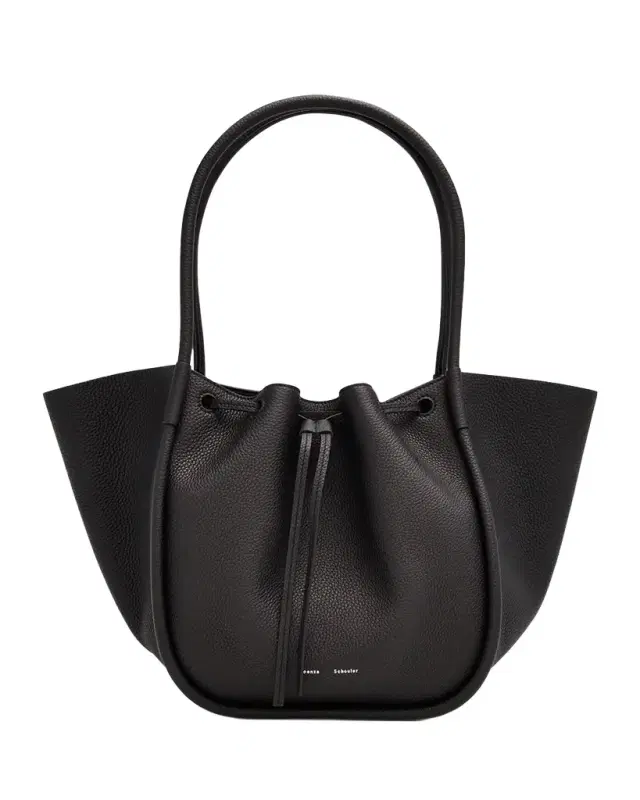Proenza Schouler Large Ruched Pebbled Calfskin Tote Bag
