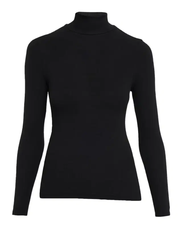 FRAME Ribbed Turtleneck Top