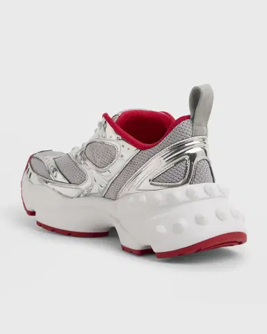 Christian Louboutin So Flo Mesh & Metallic Leather Runner Sneakers | Thumbnail 2 Christian Louboutin So Flo Mesh & Metallic Leather Runner Sneakers | Thumbnail 2