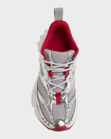 Christian Louboutin So Flo Mesh & Metallic Leather Runner Sneakers | Thumbnail 4 Christian Louboutin So Flo Mesh & Metallic Leather Runner Sneakers | Thumbnail 4