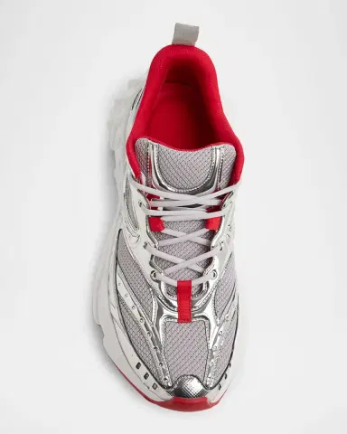 Christian Louboutin Men's So Flo Mesh & Metallic Leather Runner Sneakers | Thumbnail 6 Christian Louboutin Men's So Flo Mesh & Metallic Leather Runner Sneakers | Thumbnail 6
