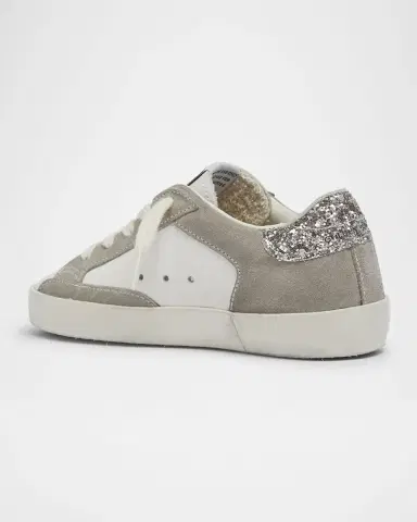 Golden Goose Girl 's Super Star Glittered Leather and Suede Sneakers, Toddler/Kid | Thumbnail 2