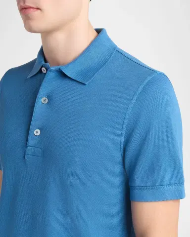 Tom Ford Men's Lyocell Pique Polo Shirt | Thumbnail 5