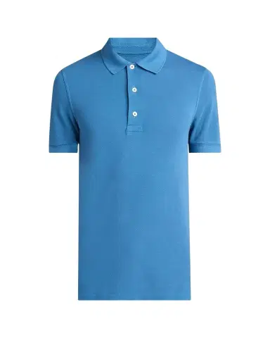 Tom Ford Men's Lyocell Pique Polo Shirt | Thumbnail 1