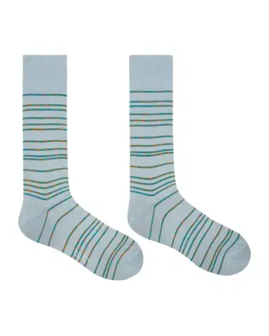 Paul Smith Men's Kew Multicolor Pinstripe Crew Socks | Thumbnail 1