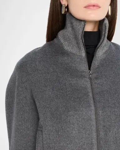 TSE Cashmere Double-Faced Cashmere Bomber Jacket | Thumbnail 5