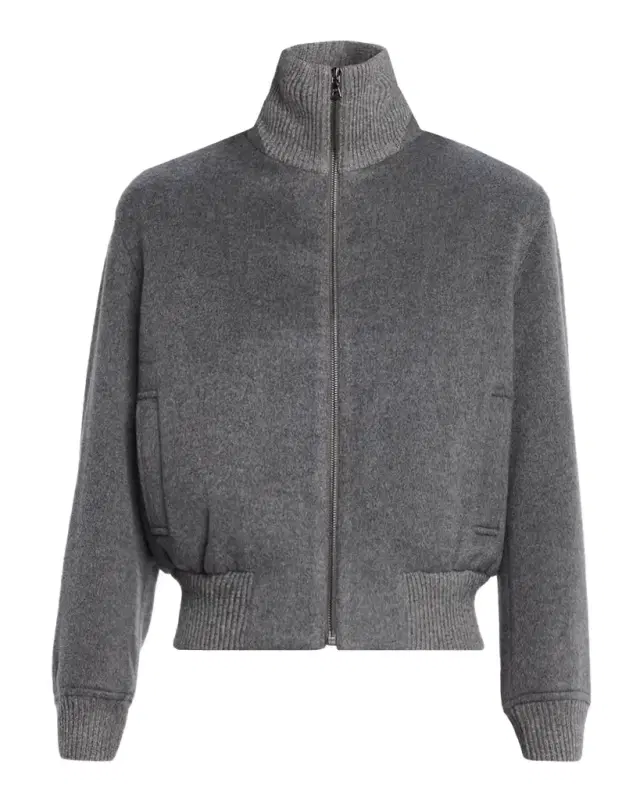 TSE Cashmere Double-Faced Cashmere Bomber Jacket