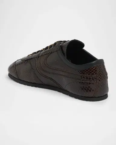 Dries Van Noten Dustin Snake-Embossed Leather Retro Sneakers | Thumbnail 2