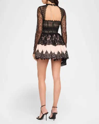 Bronx and Banco Daphne Illusion Corset Lace Mini Dress | Thumbnail 3 Bronx and Banco Daphne Illusion Corset Lace Mini Dress | Thumbnail 3