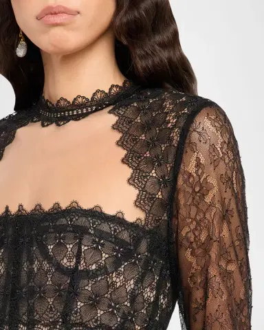 Bronx and Banco Daphne Illusion Corset Lace Mini Dress | Thumbnail 6 Bronx and Banco Daphne Illusion Corset Lace Mini Dress | Thumbnail 6