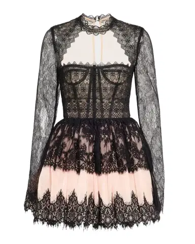 Bronx and Banco Daphne Illusion Corset Lace Mini Dress | Thumbnail 1 Bronx and Banco Daphne Illusion Corset Lace Mini Dress | Thumbnail 1