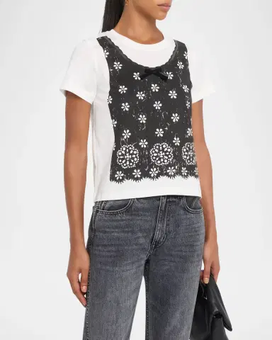 Marc Jacobs Trompe-L 'oeil Slim Crewneck Tee | Thumbnail 4