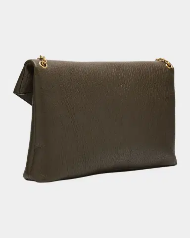 Saint Laurent YSL Envelope Clutch Bag in Grained Leather | Thumbnail 7