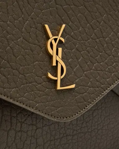 Saint Laurent YSL Envelope Clutch Bag in Grained Leather | Thumbnail 10