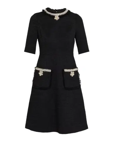 Rickie Freeman for Teri Jon Bead & Crystal-Trim Boucle Dress | Thumbnail 1 Rickie Freeman for Teri Jon Bead & Crystal-Trim Boucle Dress | Thumbnail 1