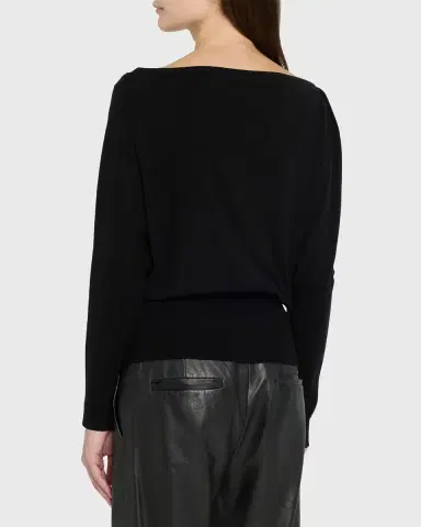 Simkhai Lavina Draped Off-Shoulder Sweater | Thumbnail 3 Simkhai Lavina Draped Off-Shoulder Sweater | Thumbnail 3