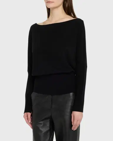 Simkhai Lavina Draped Off-Shoulder Sweater | Thumbnail 4 Simkhai Lavina Draped Off-Shoulder Sweater | Thumbnail 4