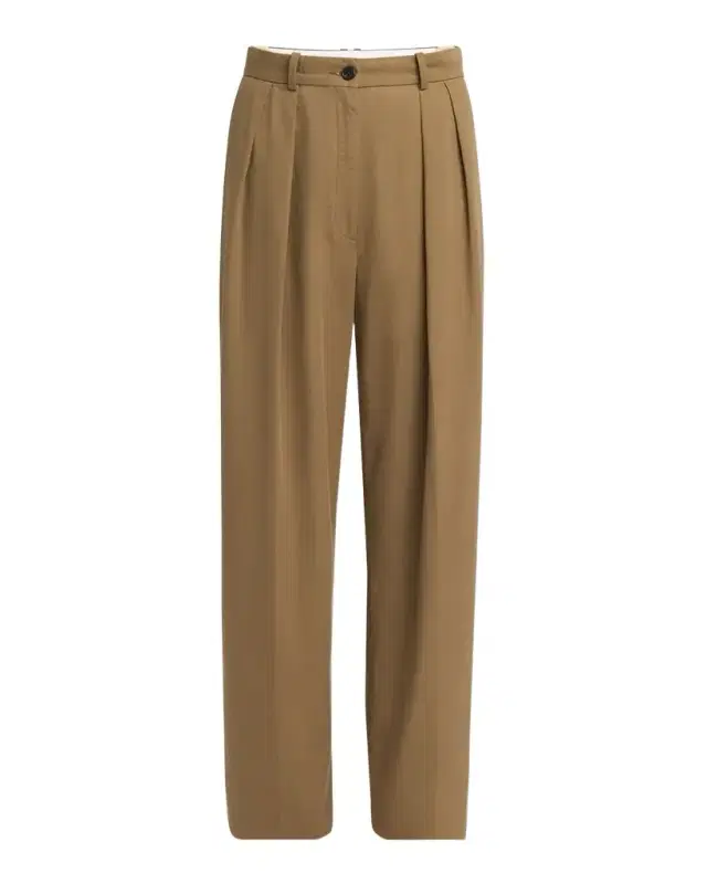 THE ROW Igor Double-Pleated Wide-Leg Pants