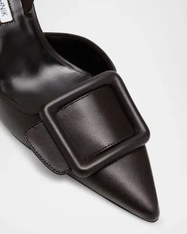 Manolo Blahnik Maysli Leather Buckle Halter Pumps | Thumbnail 5 Manolo Blahnik Maysli Leather Buckle Halter Pumps | Thumbnail 5