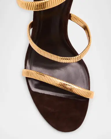 René Caovilla Meta Snake Spiral-Wrap Suede Sandals | Thumbnail 6 René Caovilla Meta Snake Spiral-Wrap Suede Sandals | Thumbnail 6