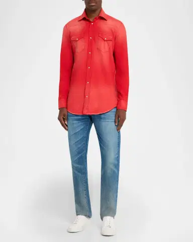 Sartorio Men's Cotton Snap-Front Western Shirt | Thumbnail 2 Sartorio Men's Cotton Snap-Front Western Shirt | Thumbnail 2