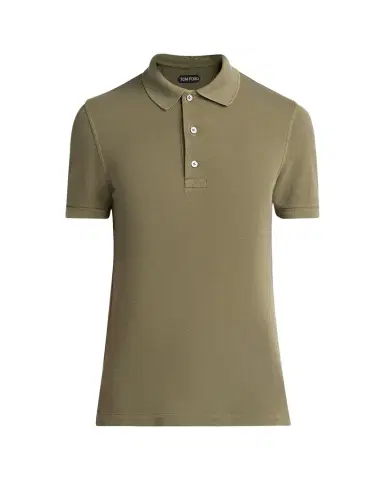 Tom Ford Men's Lyocell Pique Polo Shirt | Thumbnail 1