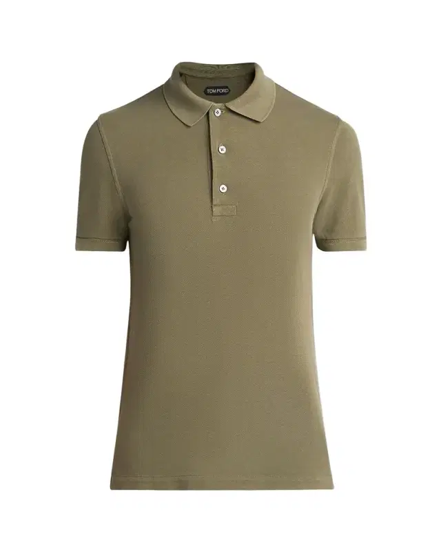 TOM FORD Men 's Lyocell Pique Polo Shirt