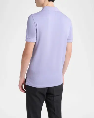 Tom Ford Men's Lyocell Pique Polo Shirt | Thumbnail 3