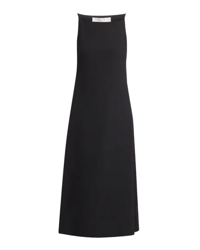 THE ROW Seraphina High-Neck Sleeveless Midi Dress