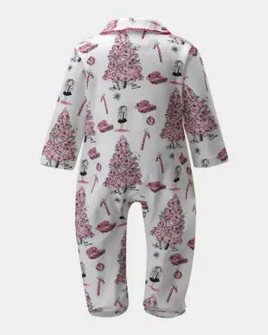 Rachel Riley Girl 's Eloise Christmas Tree Babygro 4-Piece Set, Size Newborn-12M | Thumbnail 2