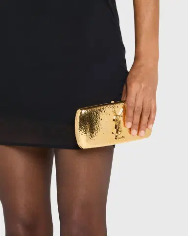 Saint Laurent Cassandre Martele YSL Clutch Bag in Hammered Metal | Thumbnail 2 Saint Laurent Cassandre Martele YSL Clutch Bag in Hammered Metal | Thumbnail 2