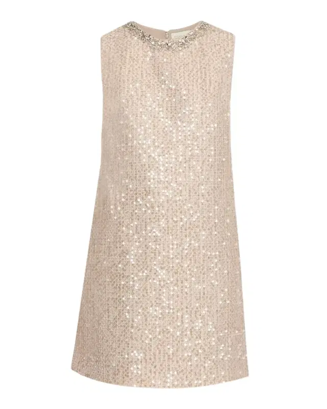 Uma Crystal-Embellished Sequin Mini Dress