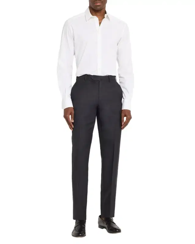 Isaia Men 's Wool Twill Side-Tab Trousers