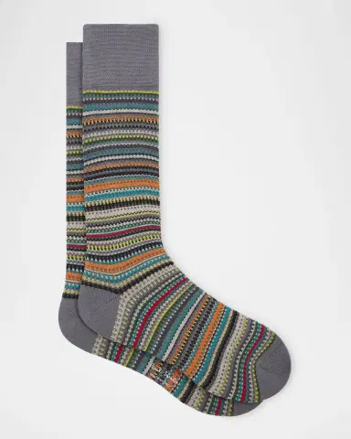 Paul Smith Men's Pique Signature Stripe Crew Socks | Thumbnail 2