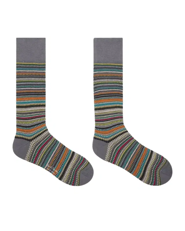 Paul Smith Men 's Pique Signature Stripe Crew Socks