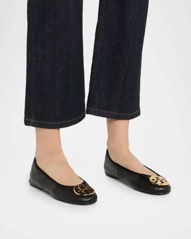 Tory Burch Reva Travel Leather Ballet Flats | Thumbnail 2 Tory Burch Reva Travel Leather Ballet Flats | Thumbnail 2