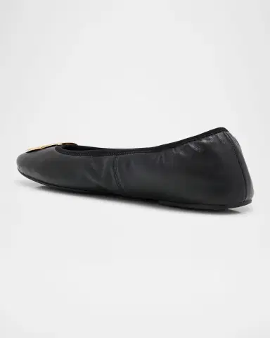 Tory Burch Reva Travel Leather Ballet Flats | Thumbnail 4 Tory Burch Reva Travel Leather Ballet Flats | Thumbnail 4