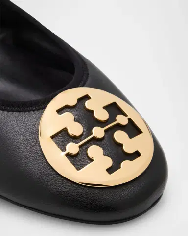 Tory Burch Reva Travel Leather Ballet Flats | Thumbnail 5 Tory Burch Reva Travel Leather Ballet Flats | Thumbnail 5