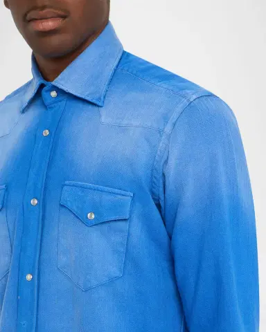 Sartorio Men's Cotton Snap-Front Western Shirt | Thumbnail 5 Sartorio Men's Cotton Snap-Front Western Shirt | Thumbnail 5