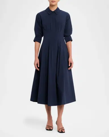 Simkhai Jazz Poplin Pintuck Midi Shirtdress | Thumbnail 2 Simkhai Jazz Poplin Pintuck Midi Shirtdress | Thumbnail 2