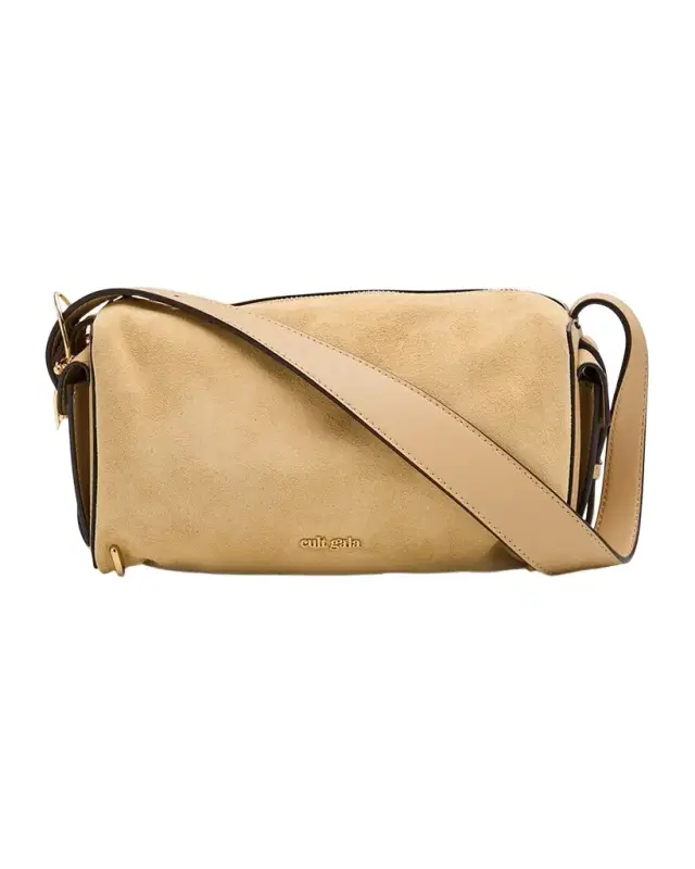 Cult Gaia Natasha Zip Suede & Leather Shoulder Bag