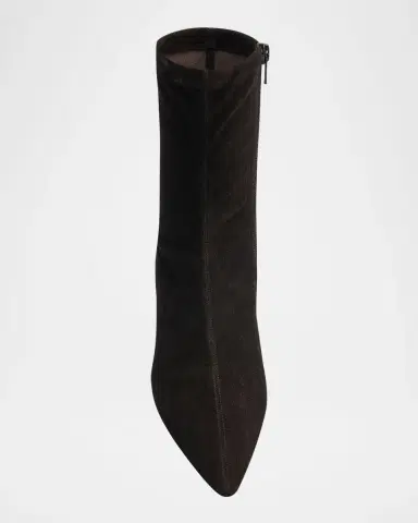 The Row Liisa Suede Kitten-Heel Booties | Thumbnail 3